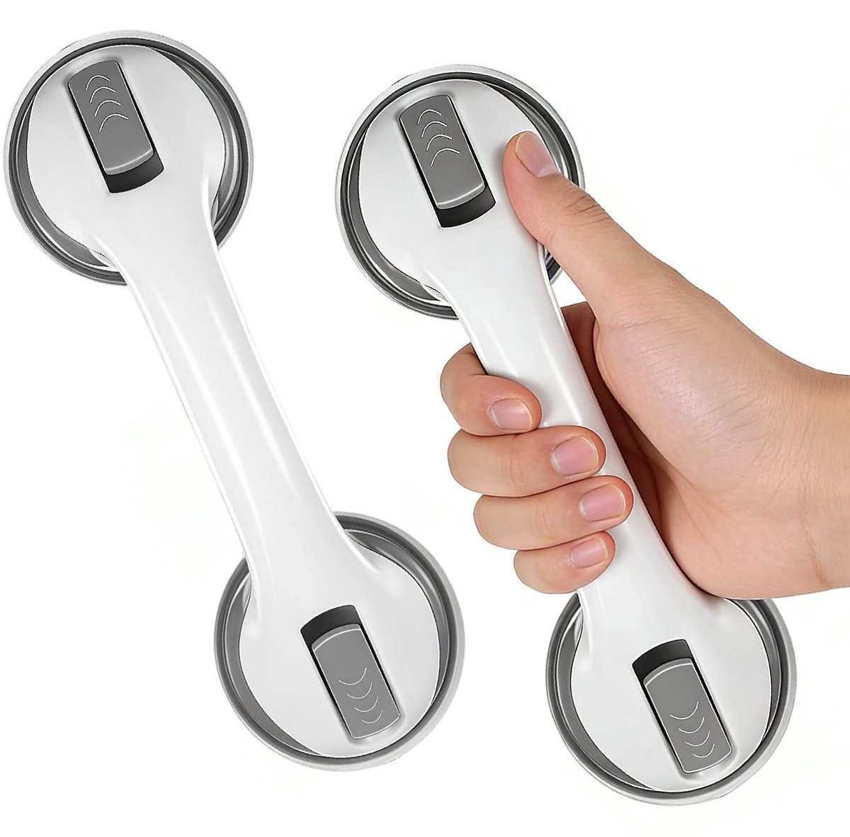 Dailygoods - 2 Stuks Douchegrepen met Zuignap - Handgrepen voor Veiligheid in Badkamer