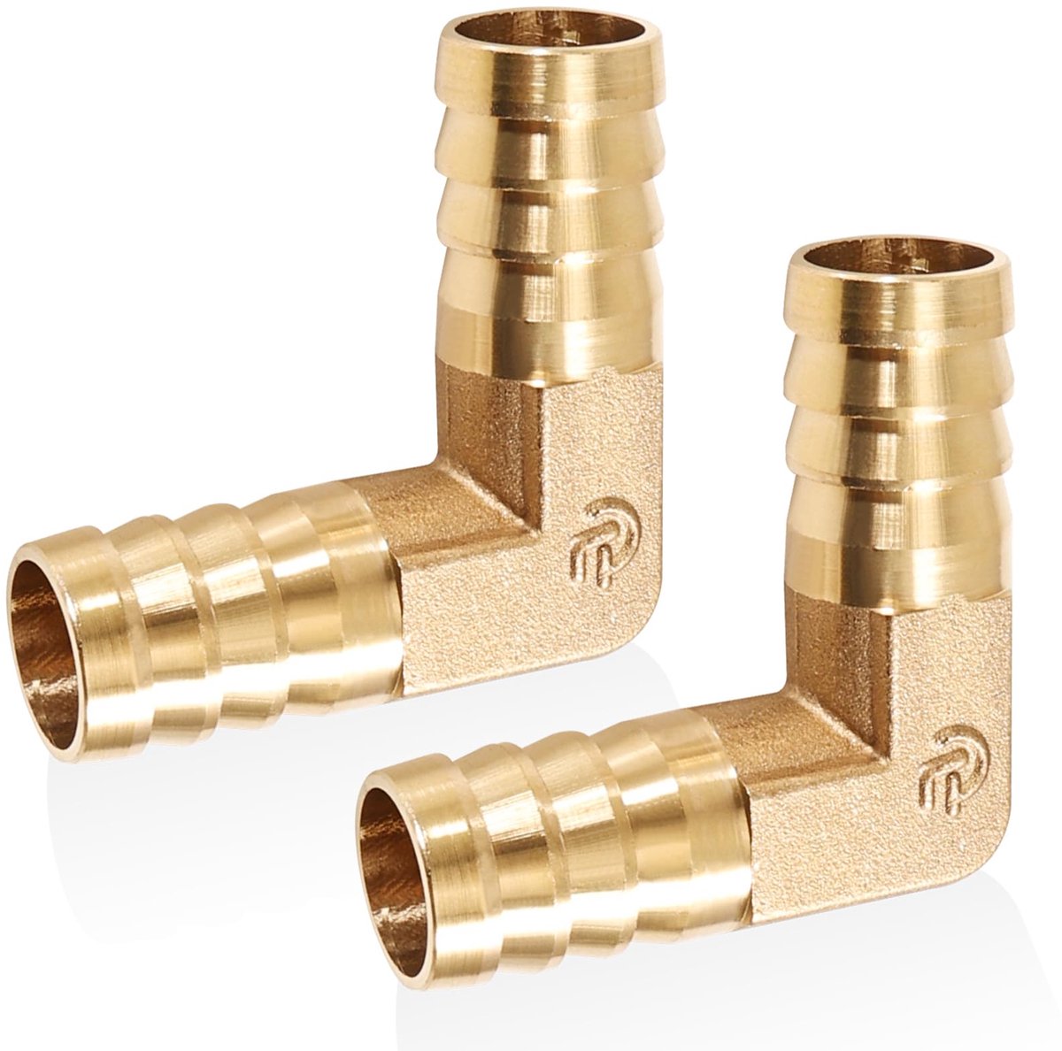 Dailygoods - 19 mm Messing Slangadapter 90 Graden - 2 Stuks voor Haakse Buisverbindingen