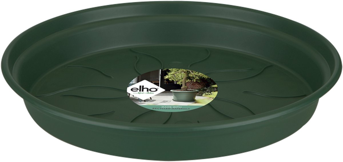 Elho Green Basics Schotel 29 - Schotel voor Binnen en Buiten - Kweken en Oogsten - Ø 29.3 x H 4.2 cm - Blad groen