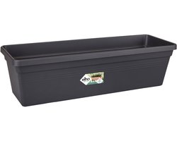 Elho Green Basics Balkonbak 50 - Plantenbak voor Balkon Buiten - Ø 48.8 x H 14.0 cm - Living black