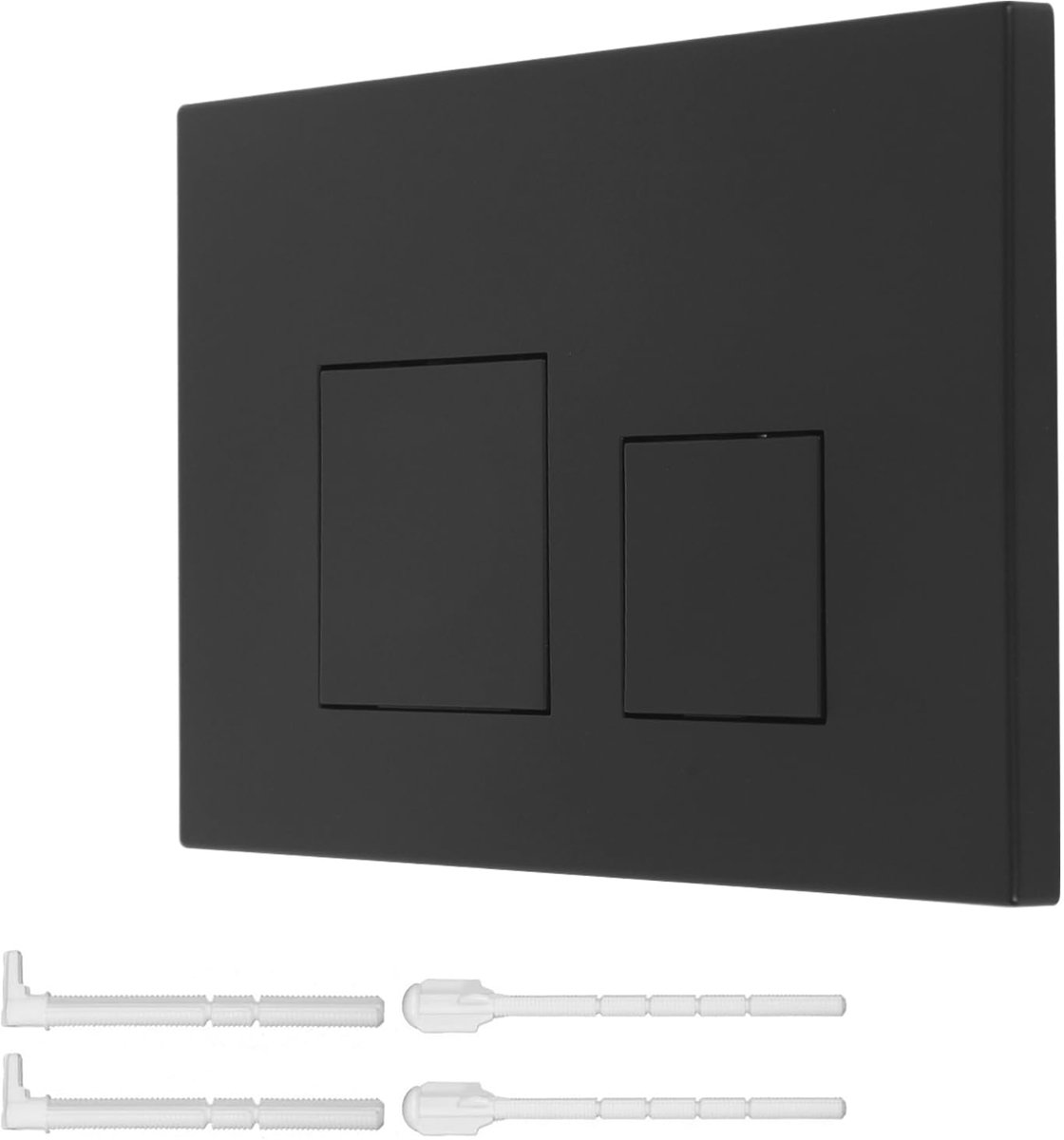 Dailygoods - Geberit Vervangingspaneel Sigma30 - Dubbel Bedieningspaneel (Zwart Mat)