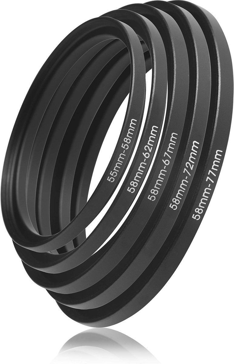 Dailygoods- Filteradapter CNC gefreesd - Aluminium Ring 52 mm/72 mm - Fotografie Accessoire - Geanodiseerd - Dun en Stabiel - Hoogwaardige Kwaliteit - Filterring