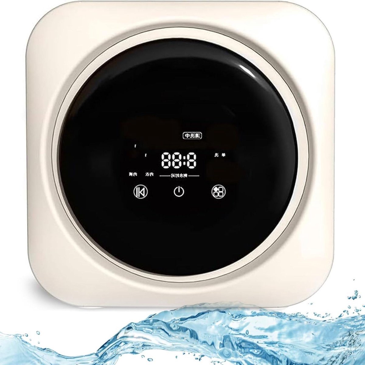 Draagbare Wasmachine Droger Mini Waskom Kleine Wasjes 3-in-1 Functie 37 kg Wit
