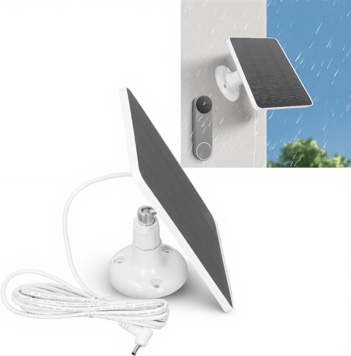 Zonnepaneel Camera - Camera Oplader - Beveiliging - IP65 Waterdicht - 10 Watt - Zwart