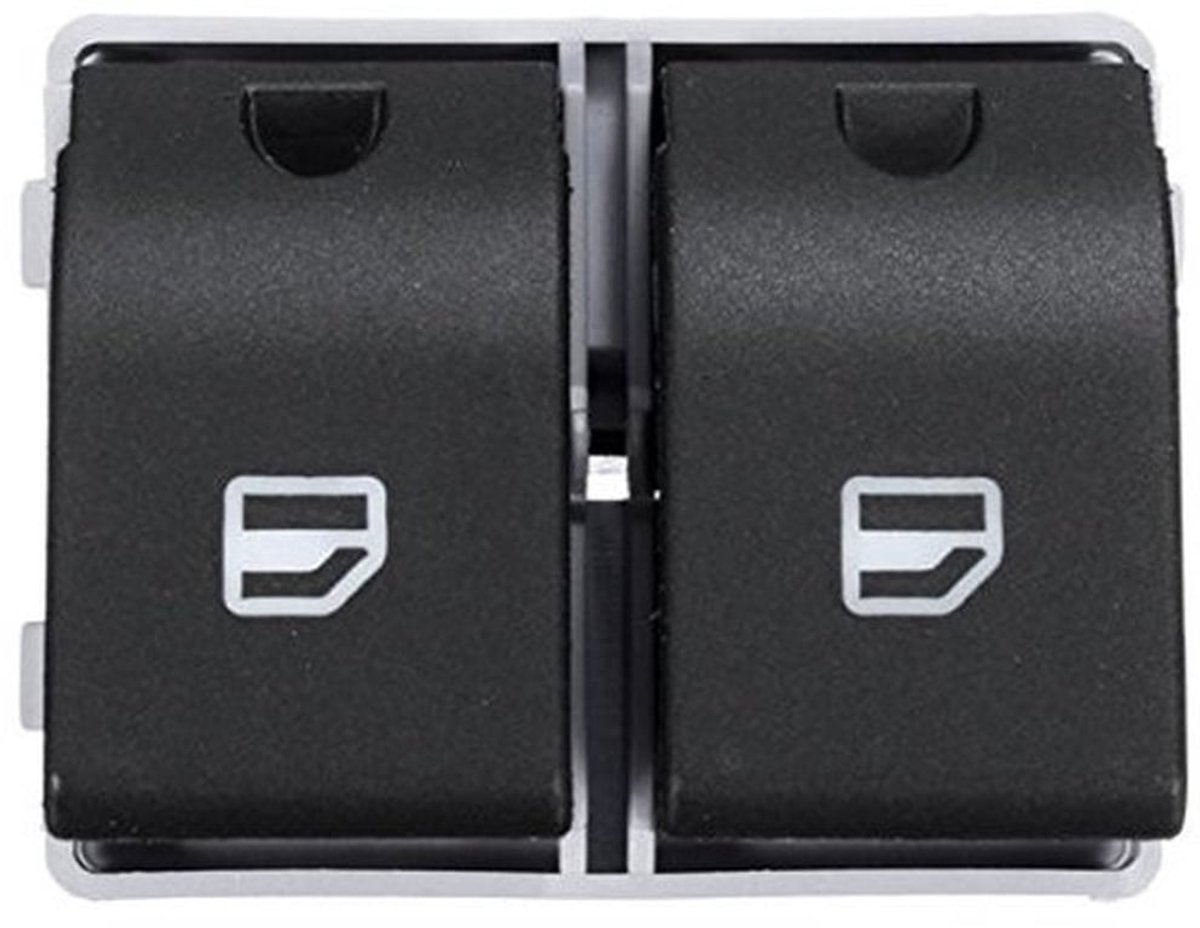 Elektrische raambedieningsschakelaar voor VW Polo 9N - Betrouwbare bediening - Zwart - Geschikt voor Seat Ibiza - 4-pins aansluiting