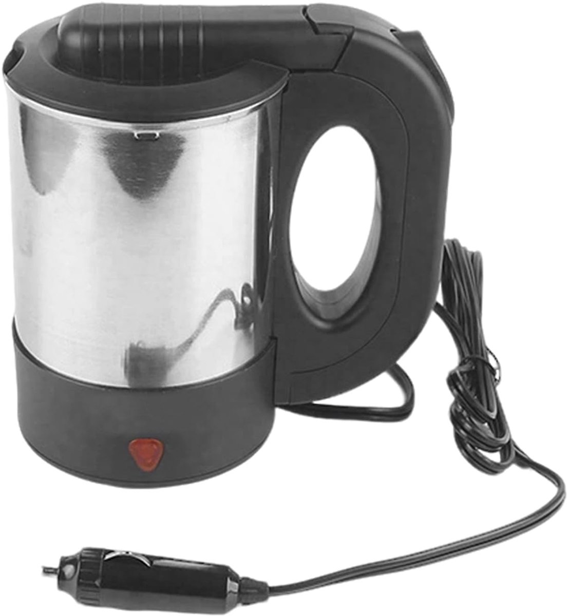 SnelShoppen - 500 ml Vrachtwagen Waterkoker, Roestvrij Staal, 24V Reiswaterkoker voor Auto, Camping en Reizen, Snel Opwarmen met Sigarettenaansteker