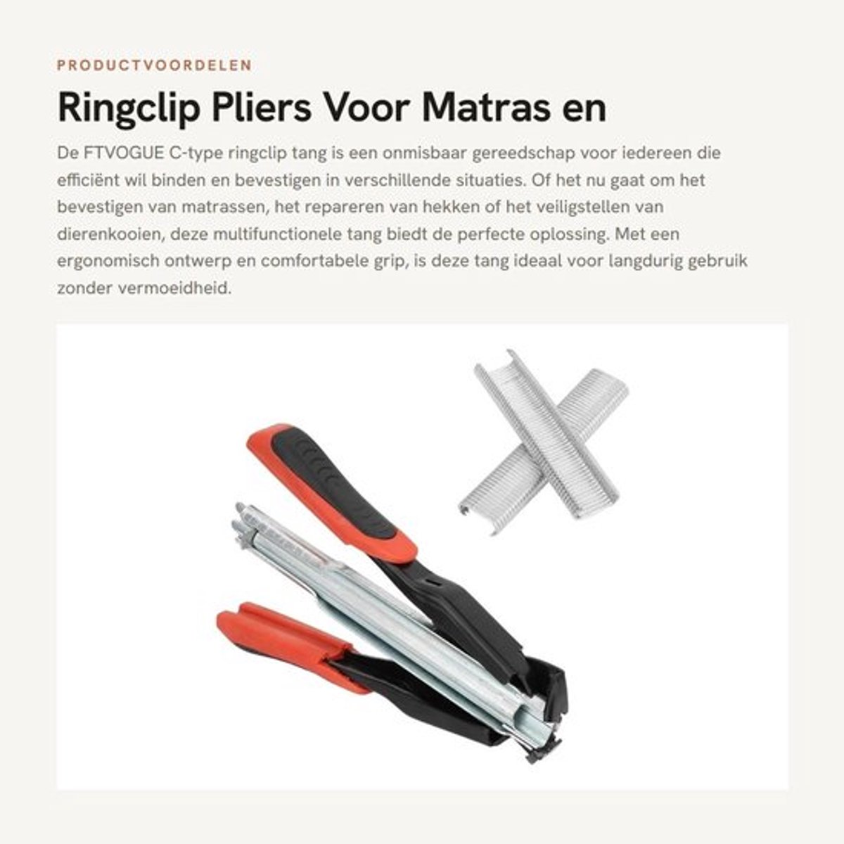 C-type Clip - Professionele Bind- en Fixeer Tool - 50 Stuks Ringen - Antislip Handvat - Duurzaam - Multifunctioneel - Bindtang
