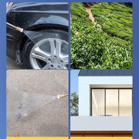 Draadloze Hogedrukreiniger - Elektrische Spuit - Auto Vloer Wassen - Verstelbare Druk - 5 Meter Slang - Zwart — afbeelding 4