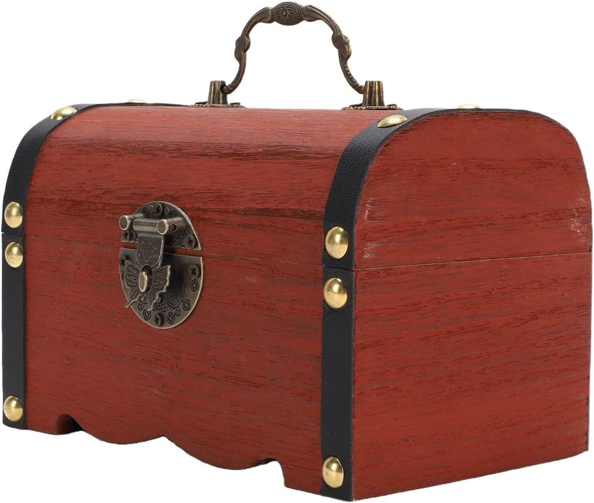 Houten Schatkist - Opbergkist Vintage - Waardevolle Spullen Opbergen - Afsluitbaar Uniek Ontwerp - 145 cm Klein - Niet gespecificeerd