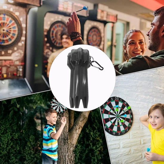 Draagbare Darten Koffer - Etui Houder - Oefenen en Spelen - Lengte Verstelbaar - Max 3 Darts - Zwart — afbeelding 5