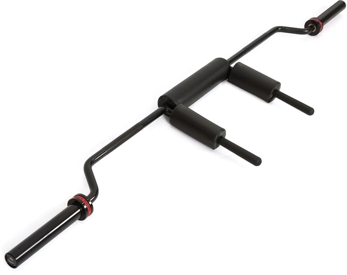 SnelShoppen - Diamond Safety Squat Halterstang - Lange Halterstang 220 cm - Max 250 kg - Ideaal voor Low Body Training - Gatdiameter 50 mm