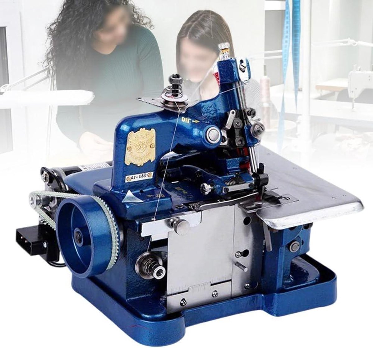 Industriële Lockmachine - Overlockmachine Naaimachine - Professioneel Naaiwerk - 3000 Steken Per Minuut - 3.0-4.0 Mm - Blauw