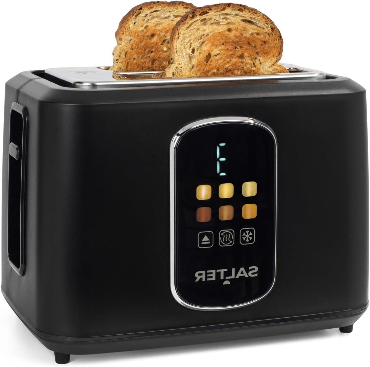 Digitale Broodrooster - Tosti Apparaat Broodrooster - Ontbijt Maken - LED Touch Display - 2 Sleuven - Zwart