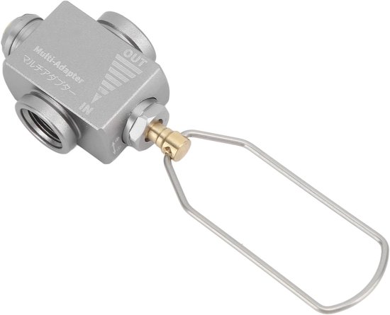 Gas Canister Vent Valve - Gas Adapter Navuladapter - Kamperen Buitenactiviteiten - Lichtgewicht Duurzaam - 46g - Aluminiumkleur — afbeelding 3