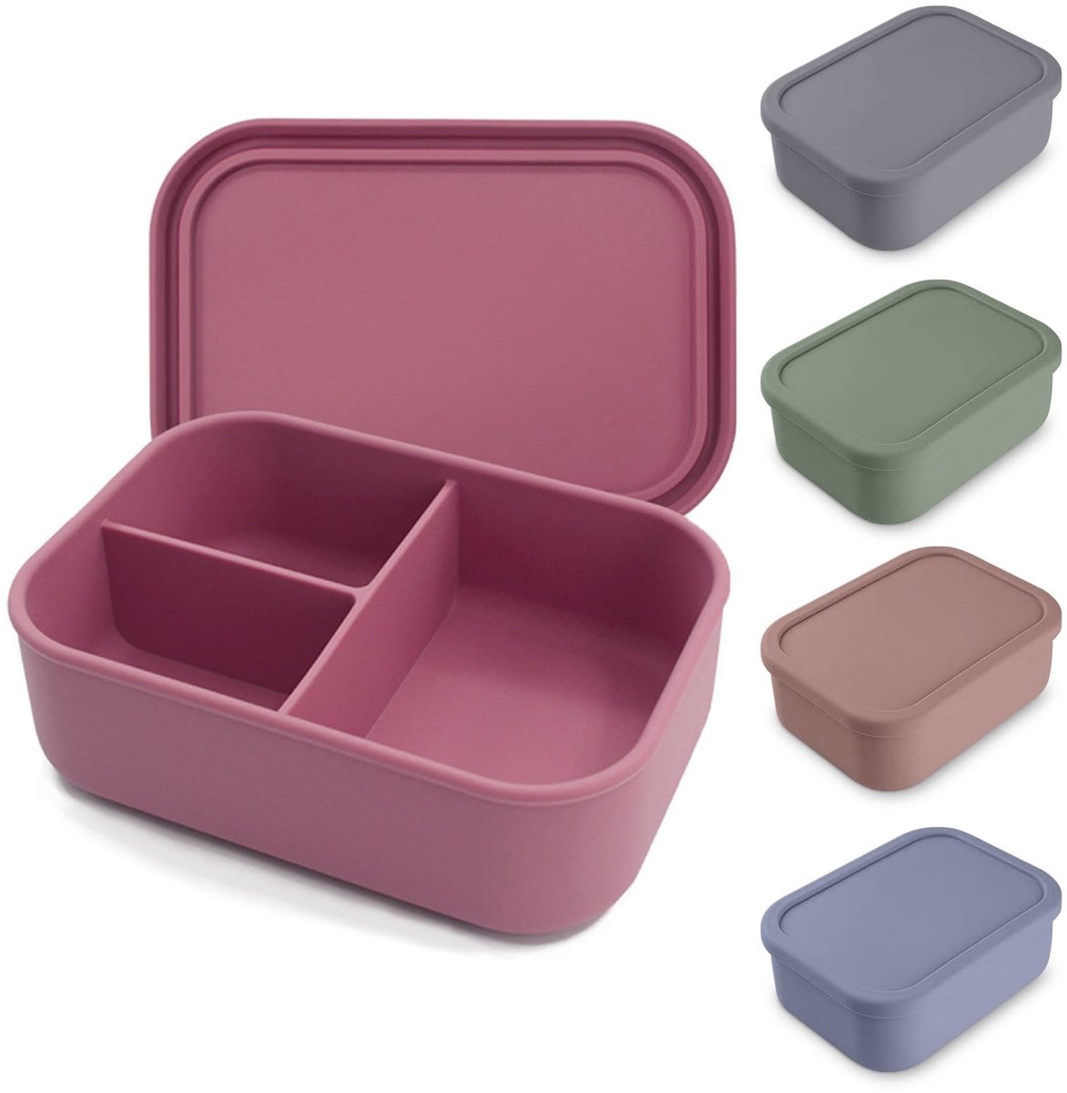 Dailygoods - Silicone Lunchbox met Compartimenten - 800 ml - BPA-Vrij