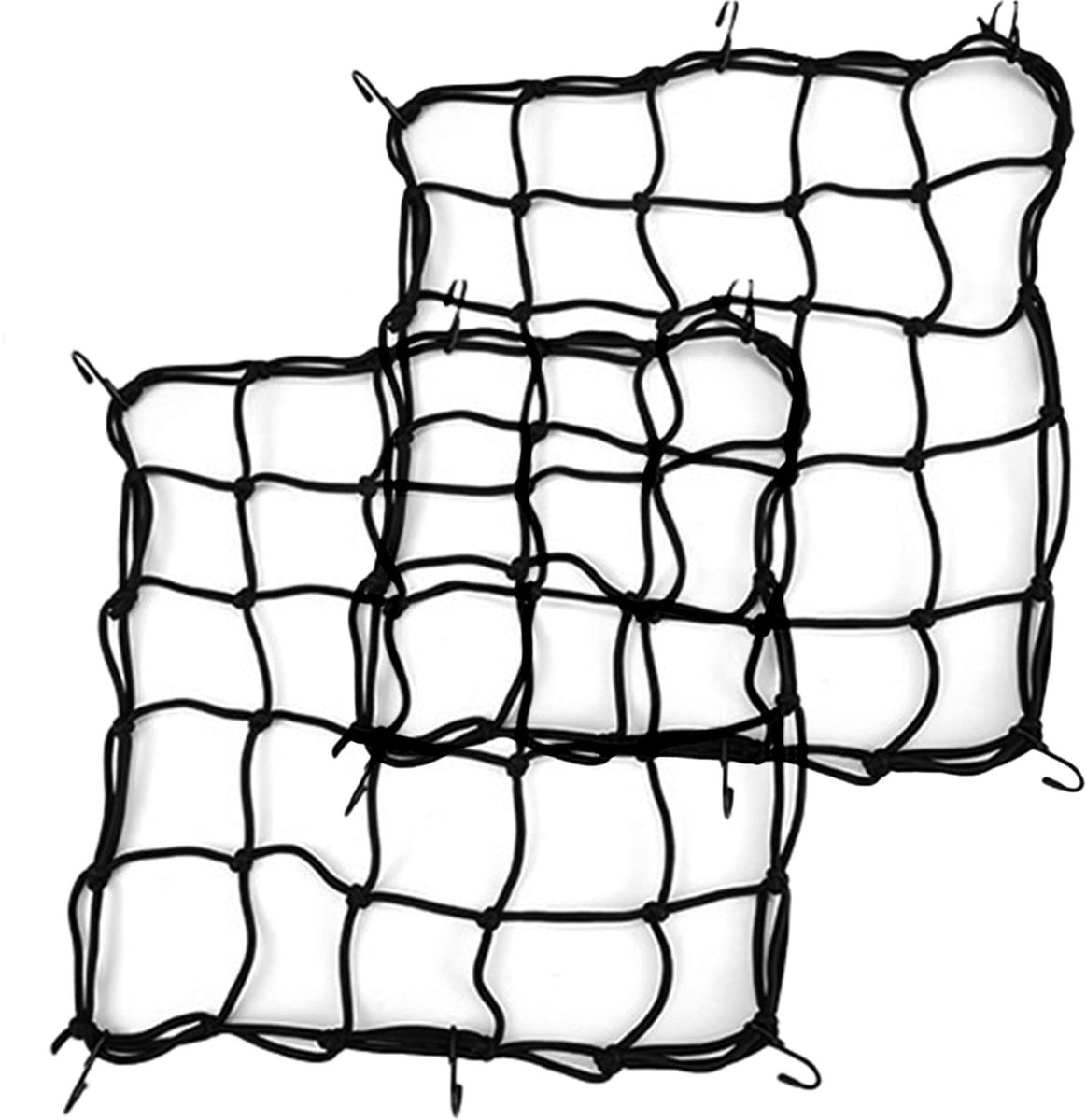 Dailygoods - 2 Stuks Motorfiets Bungee Net met 6 Verstelbare Haken