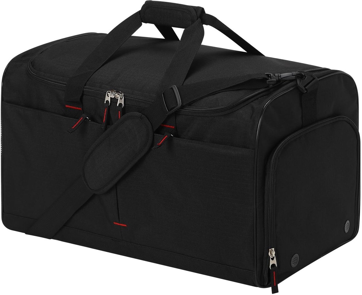 Dailygoods - 55L Sport- en Reistas voor Mannen - Zwart met Schoencompartiment