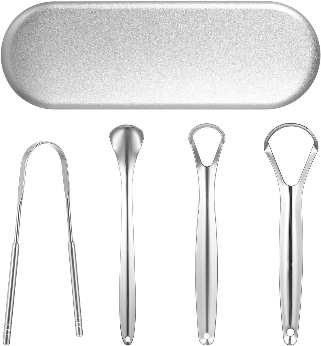 Dailygoods - Metalen Tongschrapers Set voor Frisse Adem en Mondverzorging