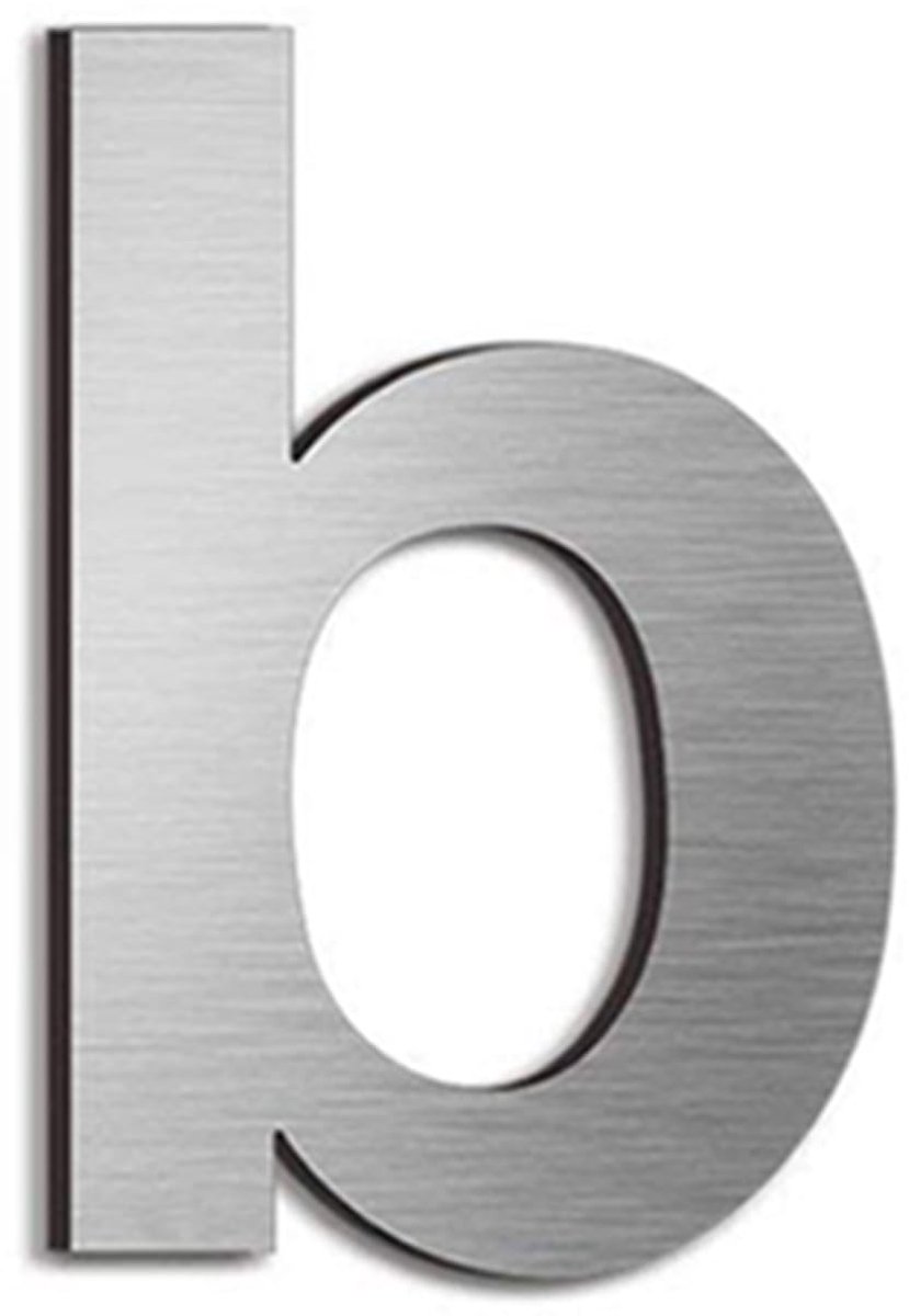 Dailygoods - 4in/102mm Roestvrij Staal Zelfklevend Huisnummer - Duurzaam en Weerbestendig