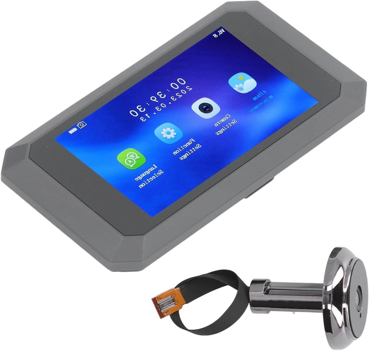 Draadloze Video Deurbel - Kijkgatcamera HD - Veiligheid Thuis - 3.97 Inch Kleurenscherm - 1400 MAh Batterij - Zwart