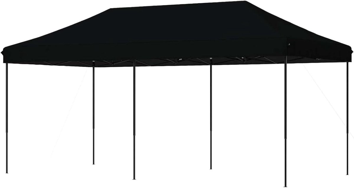 Partytent - Feesttent Paviljoen - Buitenfeesten Organiseren - Waterdichte Oxford Stof - 292 x 580 x 315 cm - Zwart