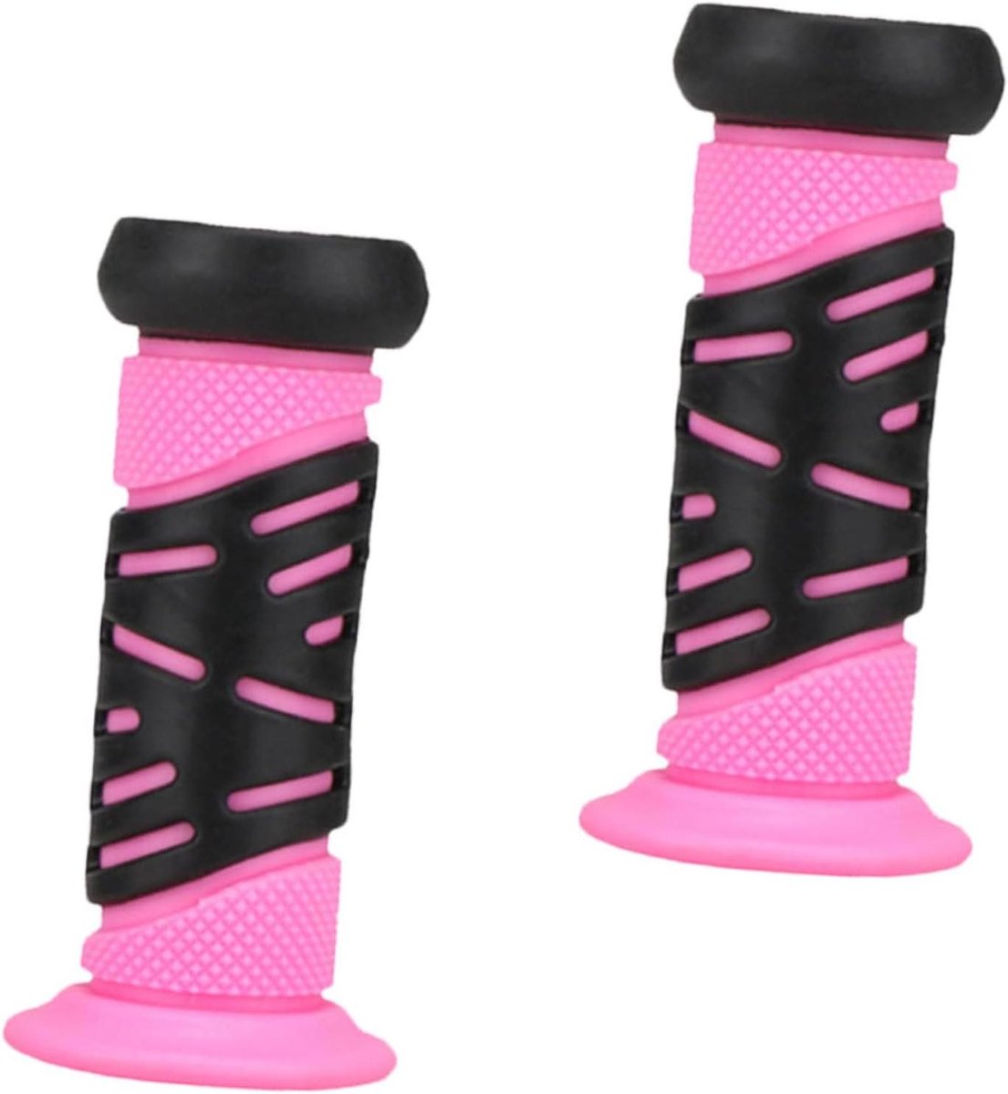 Kinderfiets Handvatten - Fietshandgrepen Rubber - Veilig Fietsen - Met Bumperbescherming - 9.5X4.5CM - Roze
