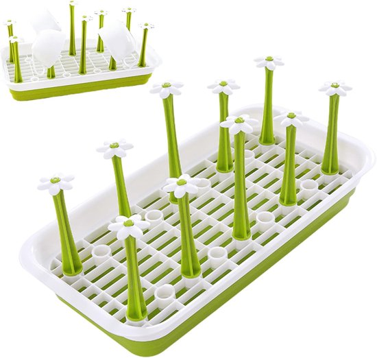 Fles Droogrek - Keuken Organizer - Flessen Drogen - Ruim Ontwerp - 38.5cm - Groen — afbeelding 4