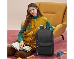 SnelShoppen - Casual Daypacks Superbreak Rugzak 14 inch Laptop Rugzak voor Vrouwen & Mannen - Zwart - Ideaal voor Toerisme, Business, School, Reizen