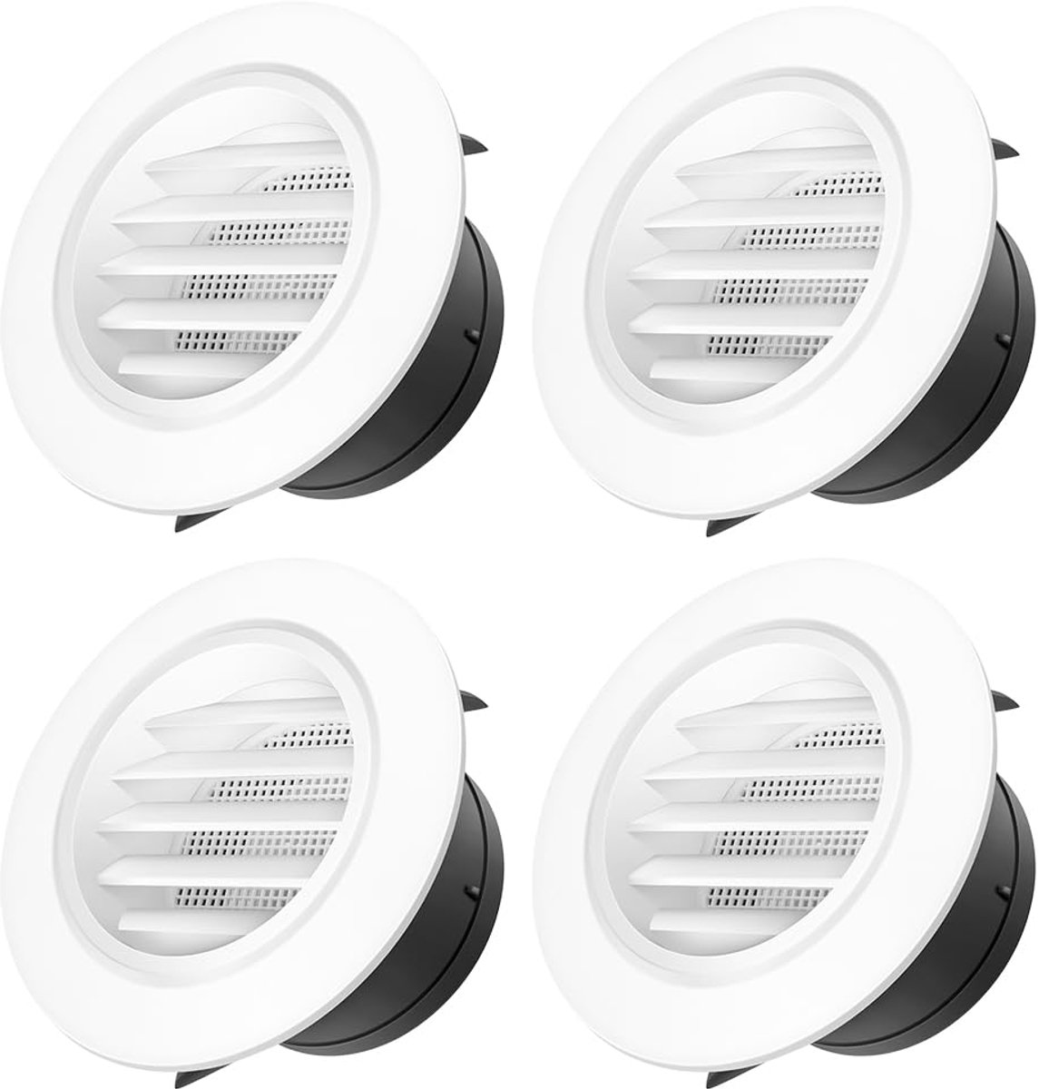 Dailygoods - Ronde Ventilatiegrille met Insectenbescherming - 100 mm