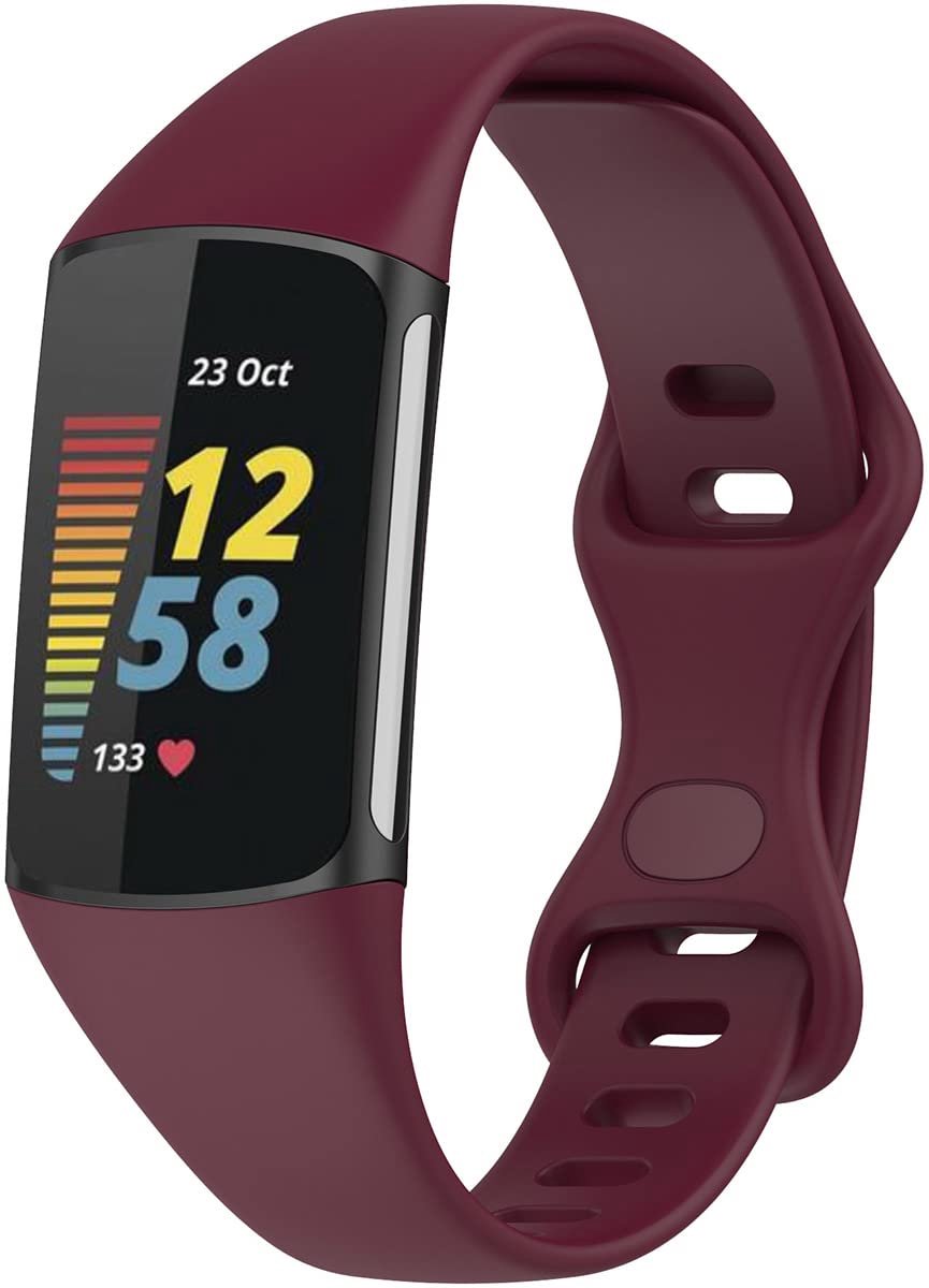 Dailygoods- Horlogeband Zachte Siliconen - Vervangende Armband - Compatibel met Fitbit Charge 5 - Comfortabel en Flexibel - Geschikt voor Polsomtrek 14-21,6 cm - Eenvoudige Installatie - Smartwatchband