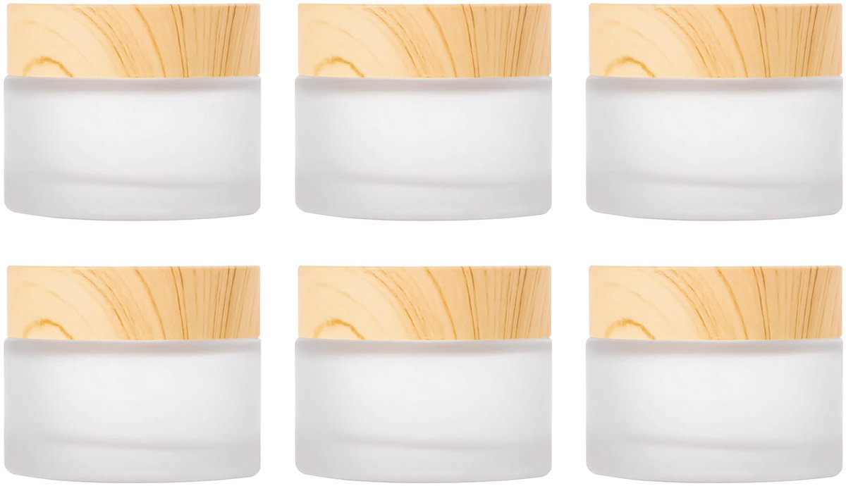 Dailygoods - 6 Stuks Lege Cosmetische Containers 30 ml Glazen Crèmes