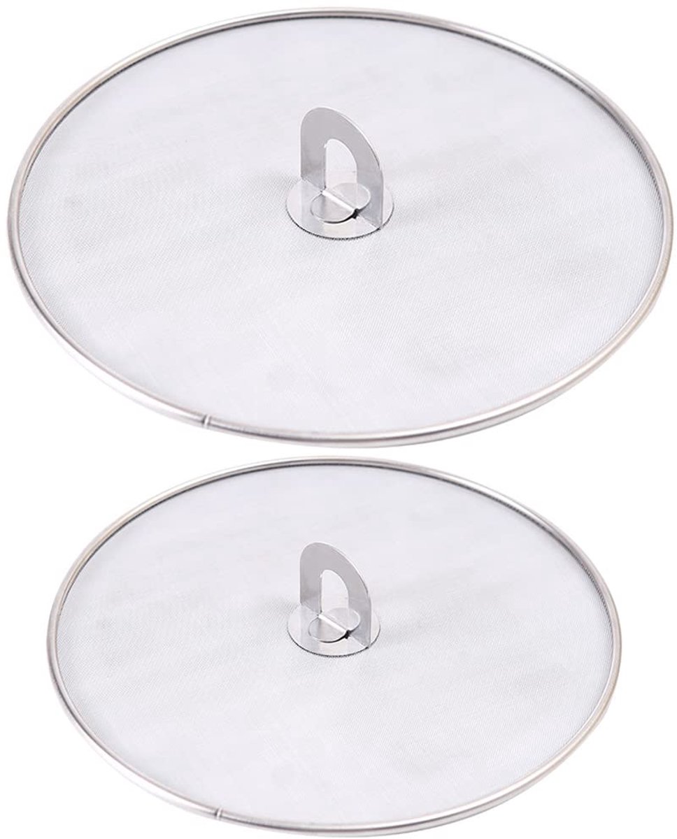 Dailygoods - Spatdeksel Set van 2 Stuks - Spatbescherming voor Pannen met Vouwhandvat