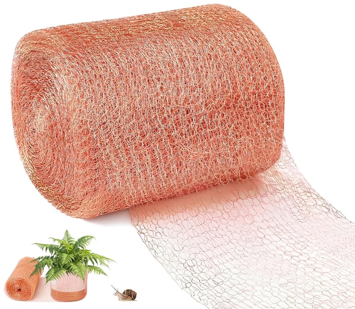 Dailygoods - Kopernet Tegen Slakken - 5" x 29.5" - Dubbel Laags Koper Gaas voor Plantbescherming