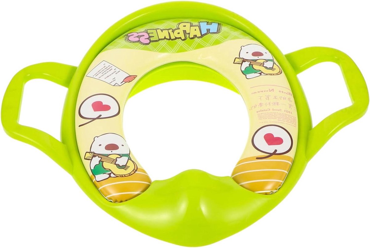 Zindelijkheidstrainingszitje Peuters - Toiletverkleiner Baby - Zindelijkheidstraining - Ergonomisch Antislip Ontwerp - 39.5 x 34 x 4 cm - Groen