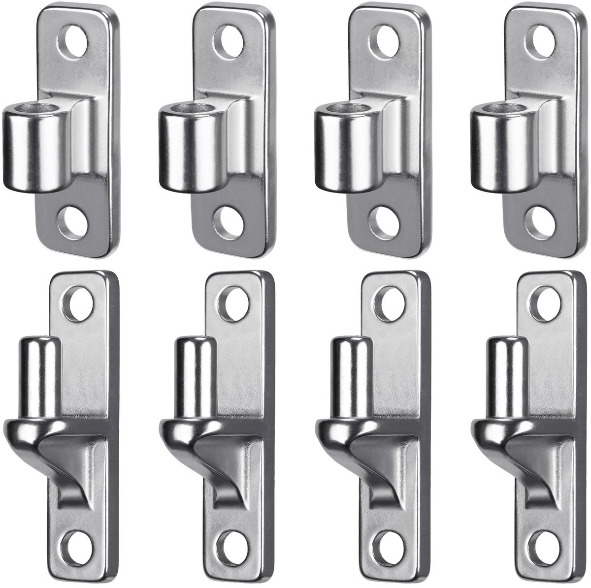 Dailygoods - 4 Stuks Zware Deur Scharnieren van Roestvrij Staal - Muurmontage voor Houten Omheiningen