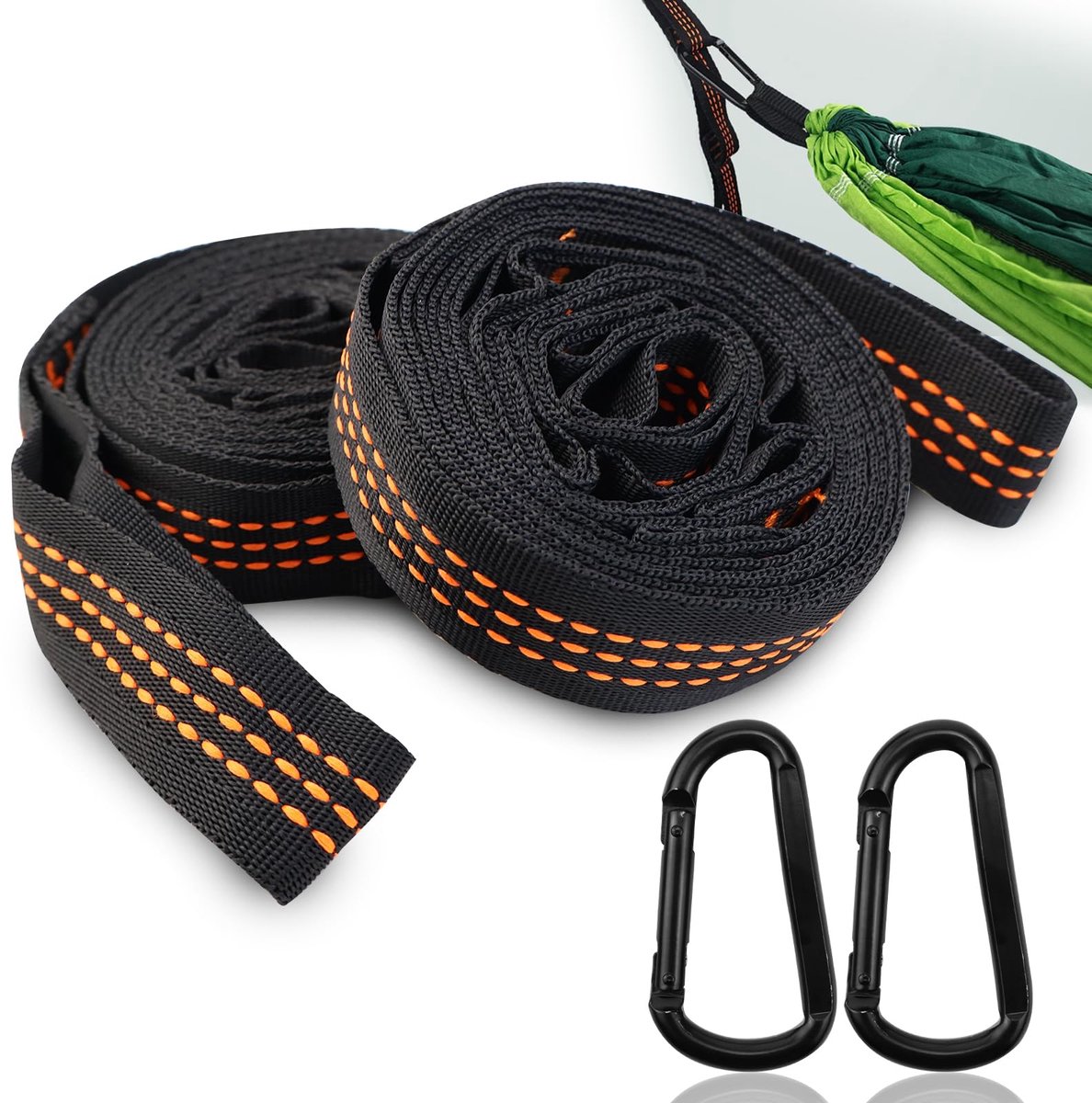 Dailygoods - Set van 2 hangschoren voor hangmat - Maximaal draagvermogen 300 kg