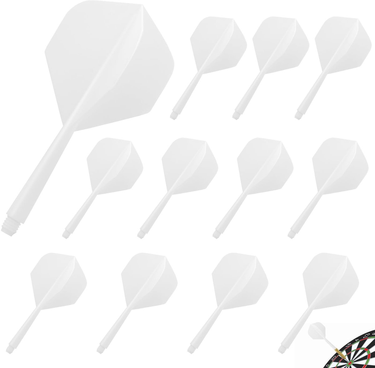 Dailygoods - Pyroclasia 12 Stuks Dart Flights met Schachten - Stabiele Dartaccessoires