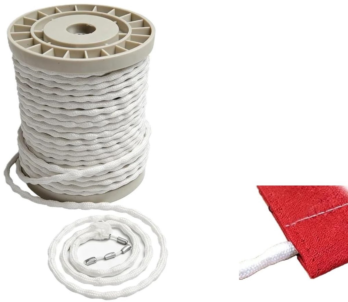 Dailygoods- Loodband 12 Meter - Zware Kwaliteitsloodketting - Versterkte Ophangcapaciteit - Verstelbare Lengte - Duurzaam en Scheurbestendig - Waterbestendig - Gordijngewicht