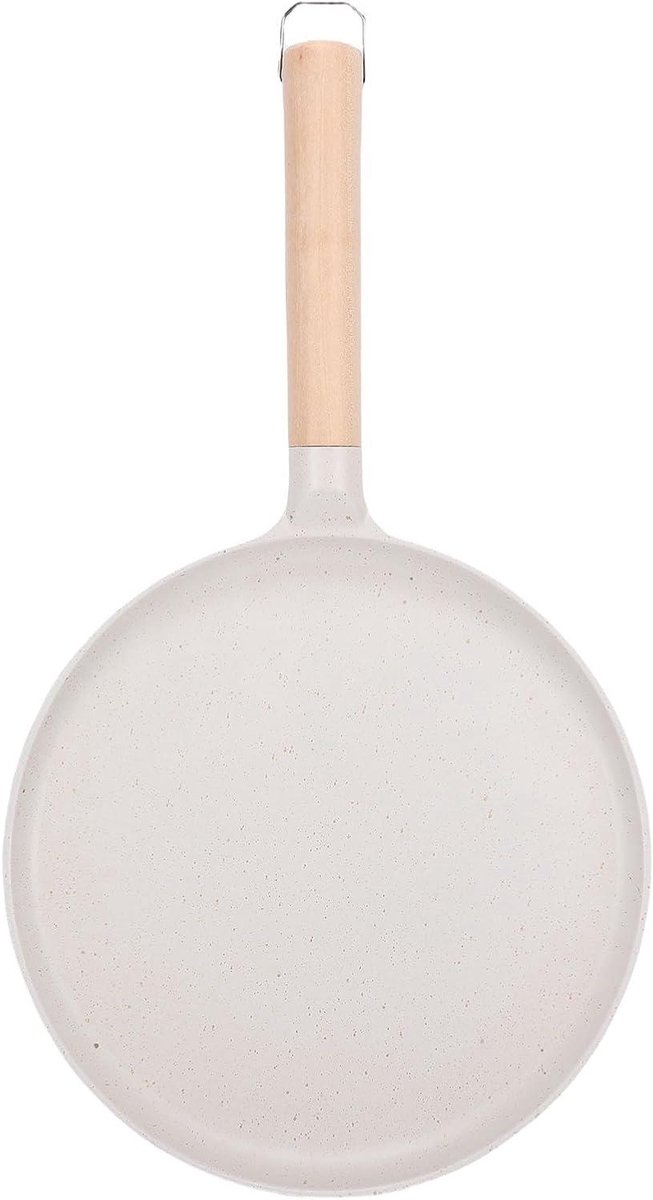 Pannenkoekenbakplaat - Platte koekepan - Flatbreads bakken - Dubbellaagse antiaanbaklaag - 24 cm - Beige