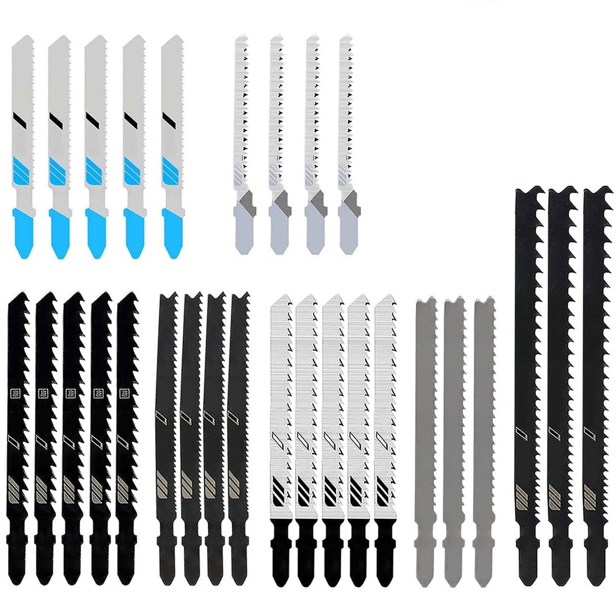 Dailygoods - 42-delige Professionele Decoupeerzaagbladen Set - Geschikt voor Hout en Metaal