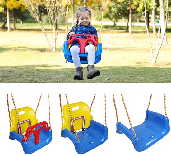 Baby Schommelstoel - Kleuter Schommel - Buiten Spelen - 3-in-1 Verstelbaar - 42D x 31W - Blauw — afbeelding 4