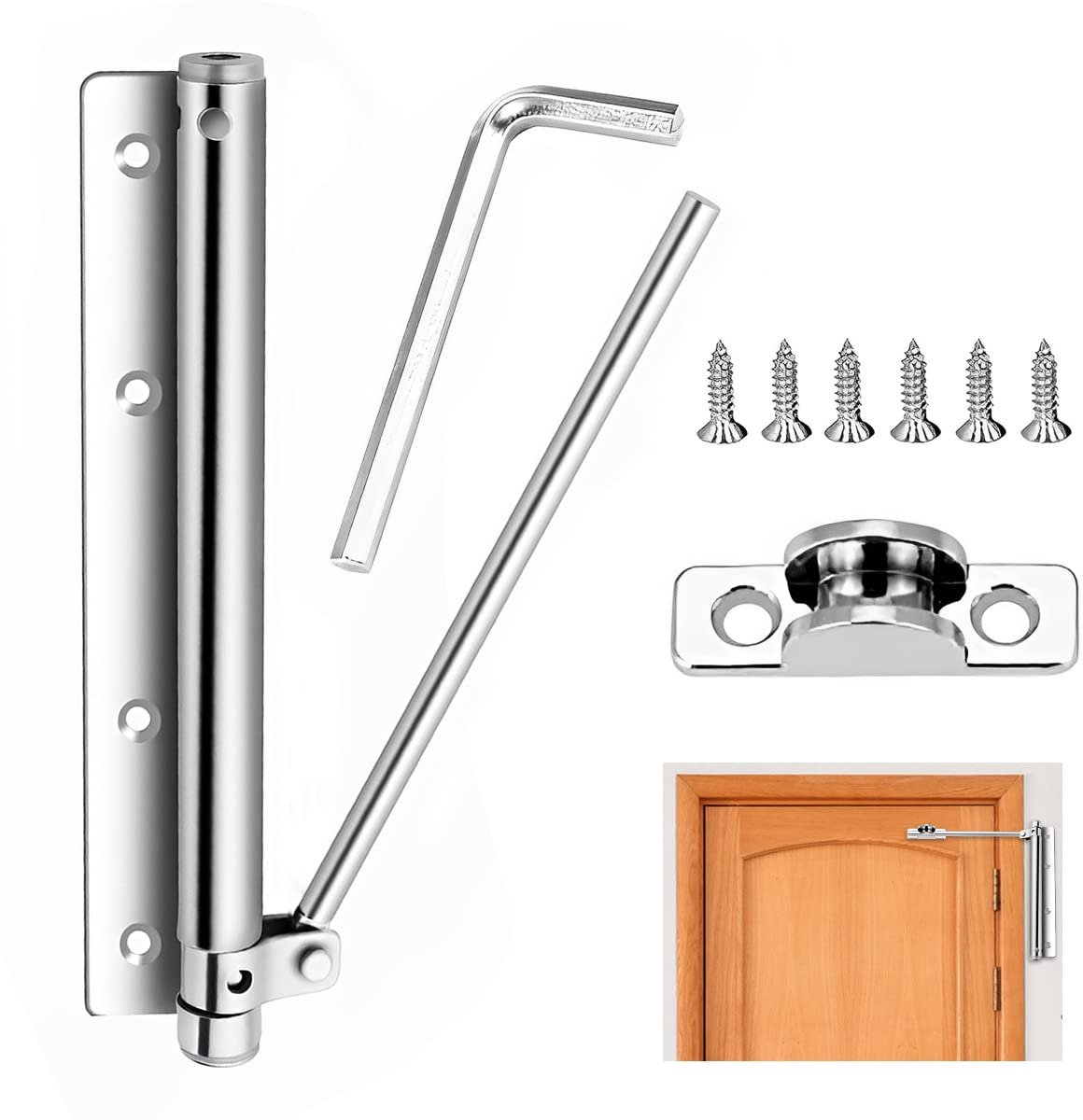 Dailygoods - Automatische Deursluiting voor Binnen - Geen Boren Nodig