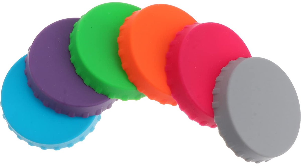 Dailygoods - 6 Stuks Herbruikbare Siliconen Drinkdeksels voor Blikjes