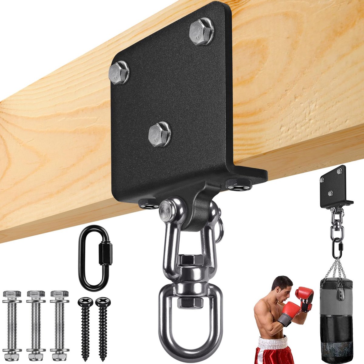 Dailygoods - Punching Bag Hanger - Heavy Bag Bracket met Swivel voor Muay Thai Training