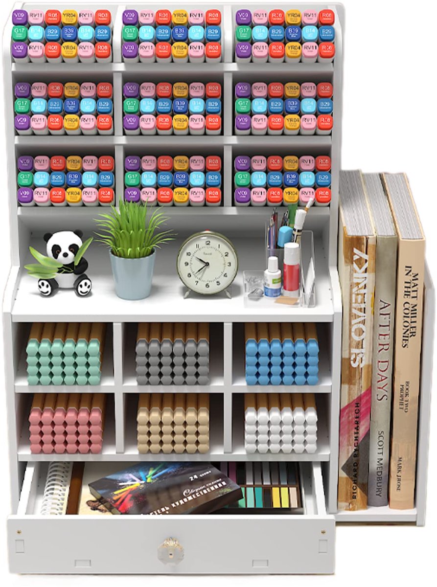 Dailygoods - Desk Organizer Penhouder Bureau - Multifunctionele Organizer Met 15 Compartimenten