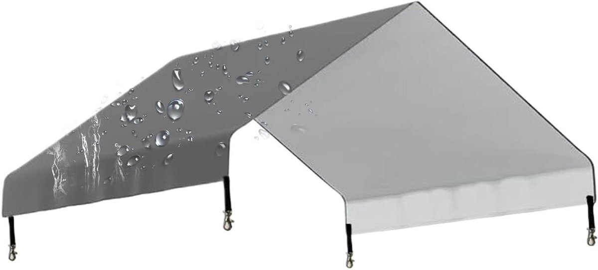 Kippenhok Zeil - Hok Afdekking - Buiten Beschermen - Weerbestendig Materiaal - 145 x 110 cm - Grijs
