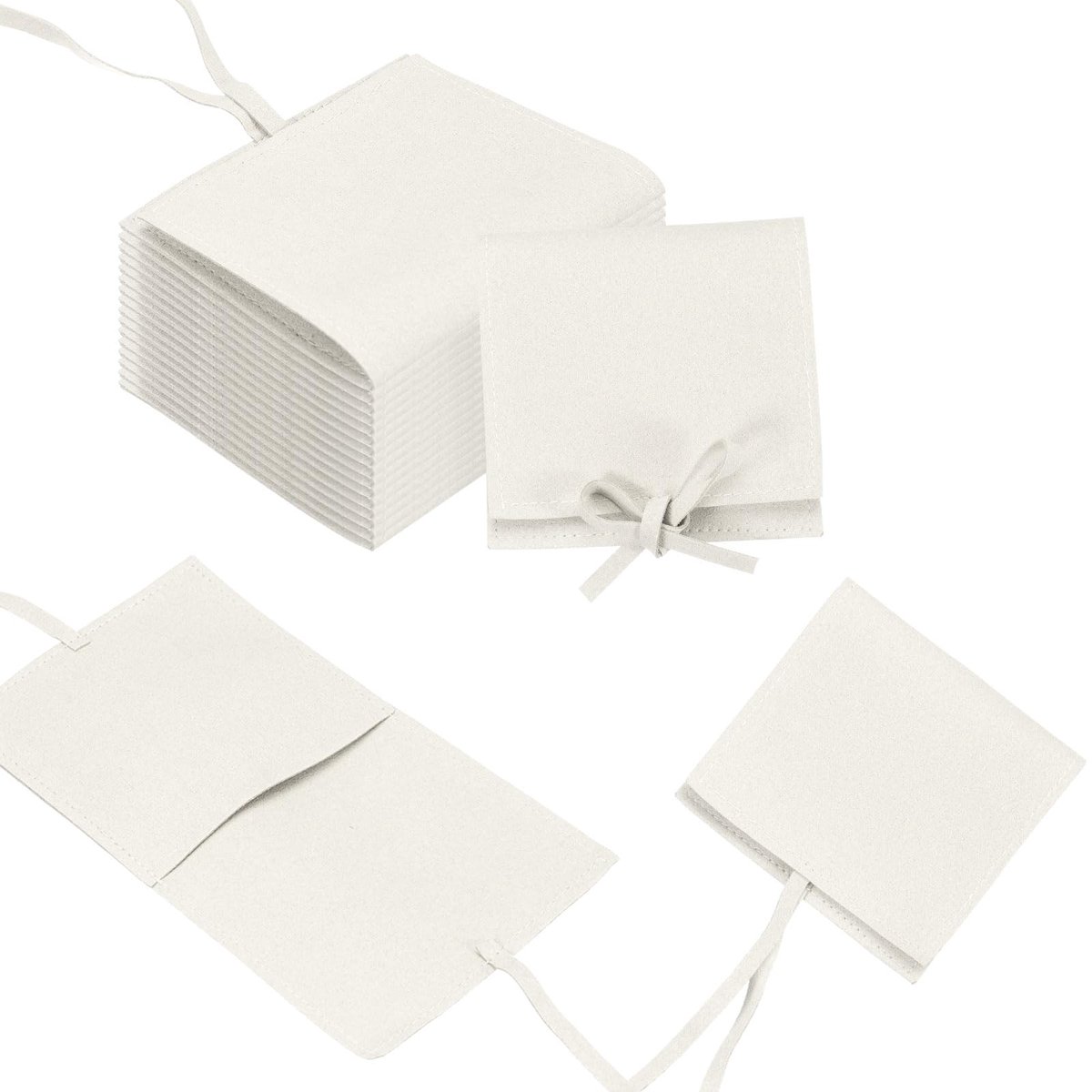 Dailygoods - 20 Stuks Microfiber Sieraden Tasjes - Mini Verpakking voor Geschenk en Sieraden