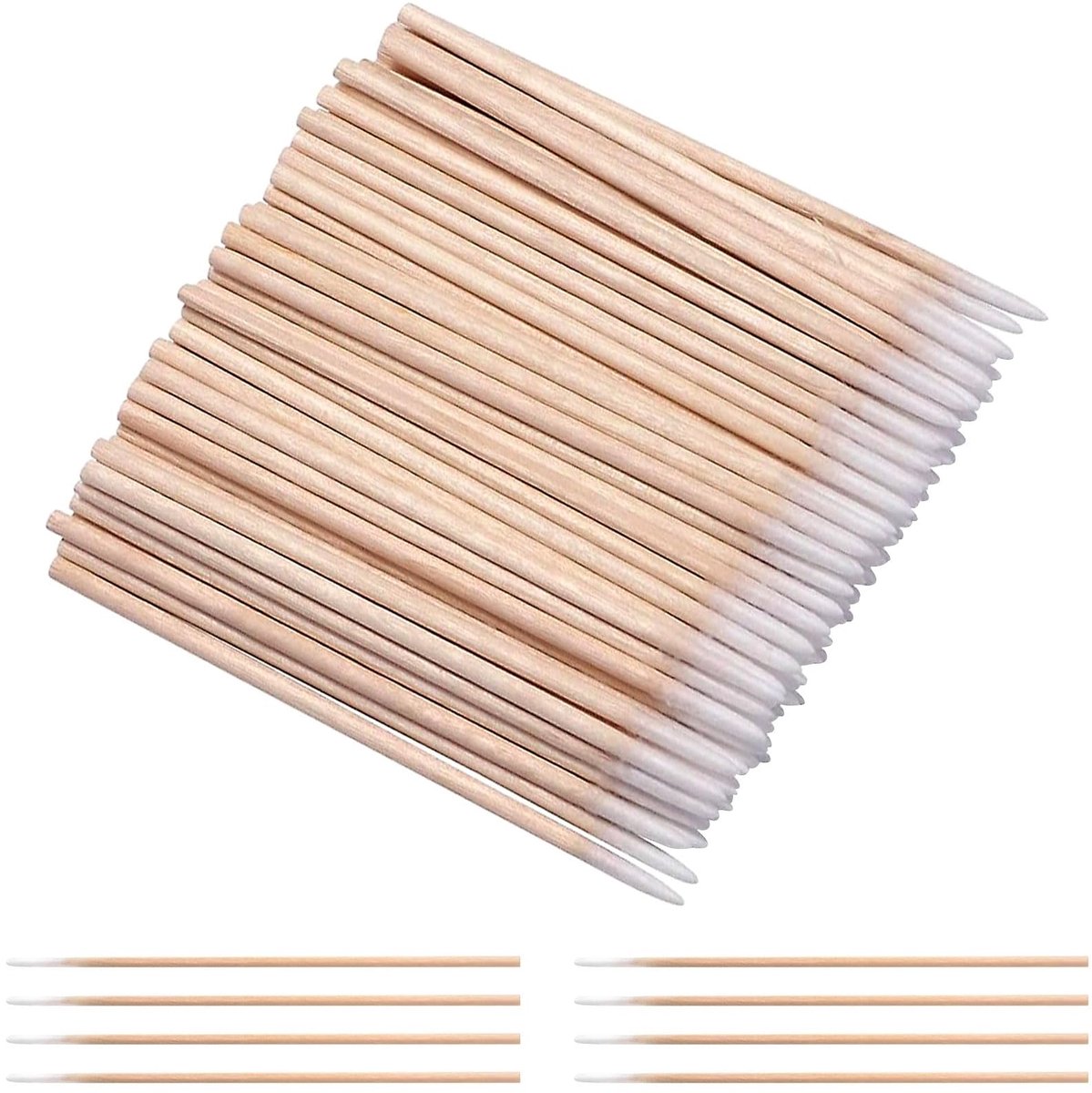 Dailygoods - 1000 stuks microblading wattenstaafjes met precisiepunt voor beauty en make-up