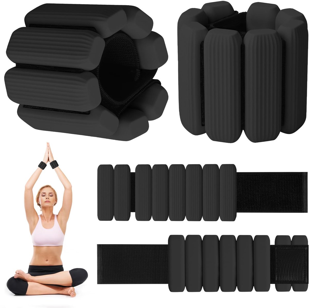 Dailygoods - Verstelbare Pols- en Enkelgewichten voor Fitness (2-pack, 1 lb)