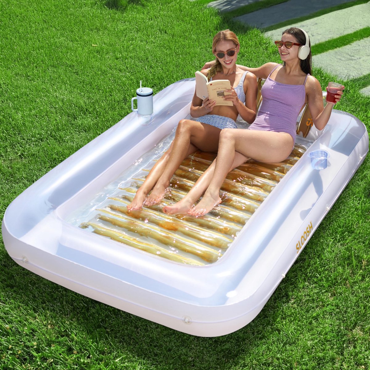 Dailygoods - Opblaasbare Bruiningszwembad Lounge Vlotter - XL voor Volwassenen